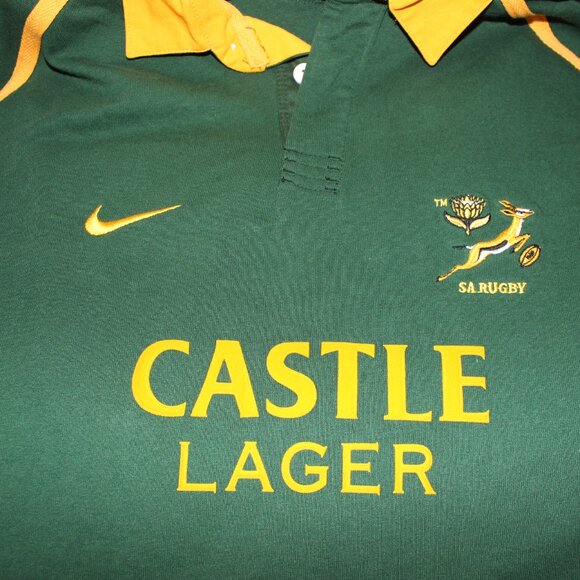 as new vintage Nike South Africa 2001-02 Rugby Union home jersey Castle Lager - Picture 8 of 16